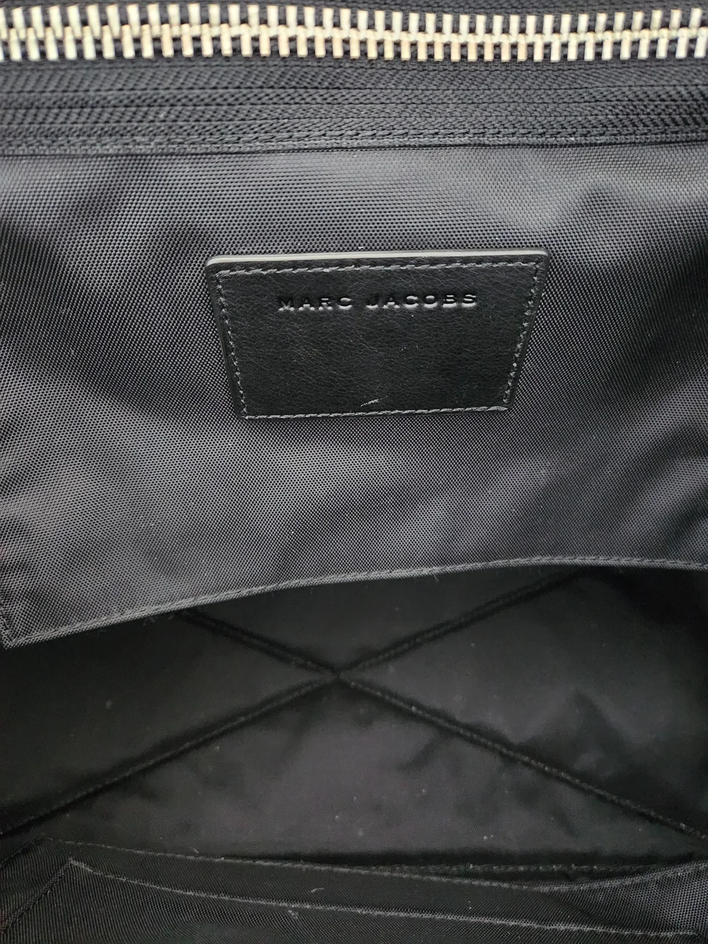 Marc Jacobs Baby Bag Black Nylon Tote with Front Zip Pocket